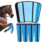 Tailnery Fly Boots For Horses Set Of 4 Innovative Curved-edge Design Anti-sag Stays Breathable Mesh Leg Protection Reduces Stomp