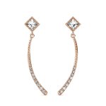 DESTINY Grace Drop Earrings With Swarovski Crystals-rose