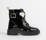 Chunky Ankle Boot For Girls - 2 Kids Black
