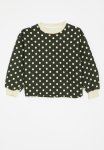 PoP Candy Polka Dot Sweat Top-black & White