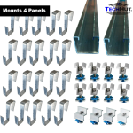 Solac Solar Mounting Kit Galv Steel P2000- 4 Panels - Tiled Roof