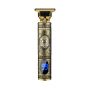 Gold Rechargeable Beard Trimmer Sharp Lines & Light Hair With Led-display