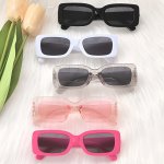 Retro Chic Square Fashion Glasses For Women - Uv Protection Mirror Lens Trendy Candy Colors Fashion Eyewear
