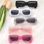 Retro Chic Square Fashion Glasses For Women - UV Protection Mirror Lens Trendy Candy Colors Fashion Eyewear