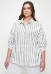 Cotton On Plus The Essential Beach Shirt - Blue natural Stripe