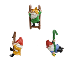 Garden Decor Hanging Dwarf Ornament Set Of 3: Resin Garden & Plant Decor