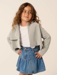 Brielle Girls Cropped Trench Coat - 10-12 Yrs Biscotti Grey