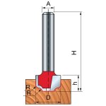 Ogee Groove Router Bit D-22.23MM X H-10.4MM X H-42.4MM X R-3.18MM X A-1 4" 39-15425P
