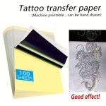 Tattoo Transfer Paper A4 Size Thermal Stencil Transfer Sheet Machine Printable & Hand Drawn High-definition Tracing Copy Paper F