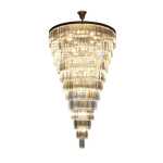 Grand Crystal Chandelier Gold Grey - Charcoal Grey