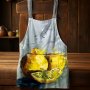 Close Up Lemons By Juanette Menderoi Medium Length Apron
