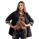 Long Quilted Jacket - Black Free
