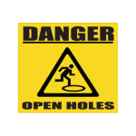Danger Open Holes Sign
