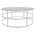Ritter Coffee Table With Fixed Top - Light Grey Ferrograin