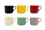 6 Piece Set Mixed Colour Ceramic Mugs - 460ML.