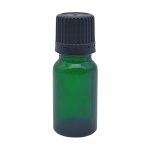 10ML Green Glass Bottle With Fast Flow Dropper Cap - Black