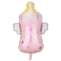 Its A Girl - Baby Feeding Bottle Shaped Balloon - Pink - Large