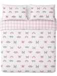 Double Butterfly Print Duvet Set - 200 X 200 Cm Pink