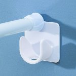 2PCS Self Adhesive Curtain Rod Brackets - Adjustable No Nails Required - Versatile Use For Bathroom Hotel And Home