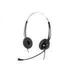 Calltel H550 Stereo-ear Noise-cancelling Headset + UC2000T Quick Disconnect USB Sound Card Adapter Cable