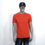Polo Plain Crew Neck Short Sleeve Tee Mens Red