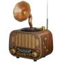 Retro Portable Radio Am Fm Sw Bluetooth Speaker With USB Tf
