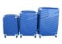 3-PIECE Abs Luggage Set - Durable Lightweight Bright Blue With Wheels.