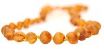Baltic Amber Teething Necklace - Matte Cognac