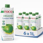 Foco Coconut Water 33.8 Fl Oz Pack Of 6 Certified Organic Non-gmo Never From Concentrate No Sugar