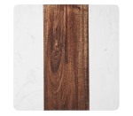 Aqua Cutting Board Acacia & Marble Square