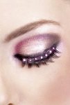 Black Hot Pink Rhinestone Eyelashes