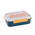 3 Compartment Stainless Steel Food Lunch Box With Compact Cutlery