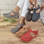 Women's Fashionable Hollow Out Wedge Sandals Non-slip Outdoor Beach Sandals