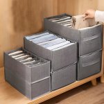 Jeans Divider Storage Box Drawer Style Clothing Pants Storage Box Clothing Underwear Storage Basket Home Wardrobe Compartments S