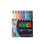 Uni Posca PC-5M Med Bullet Whiteeach
