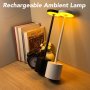 1PC Touch Control LED Desk Lamp Rechargeable Wireless Portable Desk Lamp With A Typec Charging Cable 3 Colors Any Switch Adjustable Brightness Modern Style