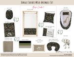 Cot Duvet Bedding Jungle Safari Wild Animals Set