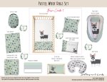 Cot Duvet Bedding Dog Pastel Woof Dogs Set