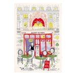 Torchons & Bouchons Bistrot De Paris Fa Ade Paris Bistro Printed Kitchen Tea Towel 19" X 28" 100 Percent Cotton