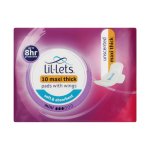 Lil-Lets Maxi Thick MINI Unscented Pads 10 Pads