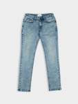Slim Fit Sand Wash Denim - Mid Blue - Blue 44