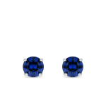 Sterling Silver Purple Cubic Zirconia Stud Earrings