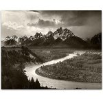 Lone Star Art Snake River Overlook By Ansel Adams Photo - 11X14 Unframed Print - Great Vintage House Decor