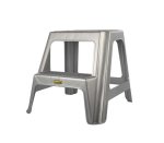 Double Step Stool Silver