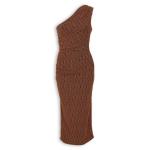 Copper Swirl Asymmetric Bodycon Dress