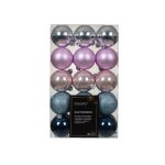 Baubles Set Of 30 6CM Silver Pink Blue 7 Champagne