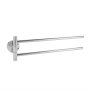 Double Swivel Towel Bar Suite Chrome