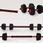 1PC 35CM/13.78IN Universal Dumbbell Rod With Rubber Coating Strength Training Supplies