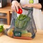 Extra-large Kitchen Mesh Storage Bag - Wall-hanging Organizer For Fruits Vegetables Ginger & Garlic - Durable Plastic