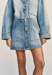 A-line Denim Skirt - Denim Blue